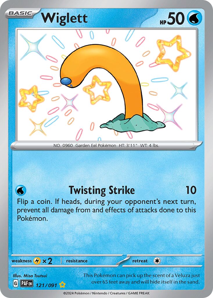 Wiglett 121/91 — Paldean Fates (English Pokémon TCG card)