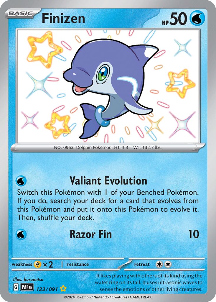Finizen 123/91 — Paldean Fates (English Pokémon TCG card)