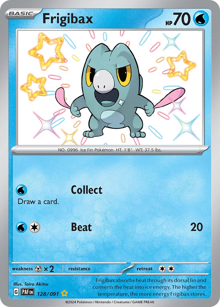 Frigibax 128/91 — Paldean Fates (English Pokémon TCG card)
