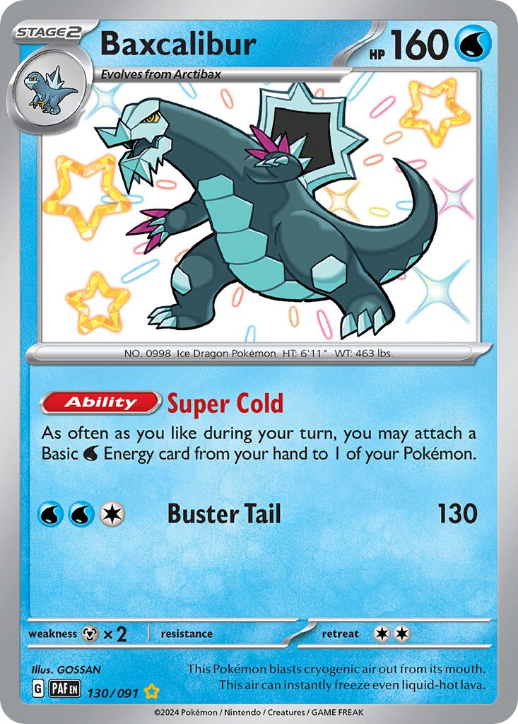 Baxcalibur 130/91 — Paldean Fates (English Pokémon TCG card)