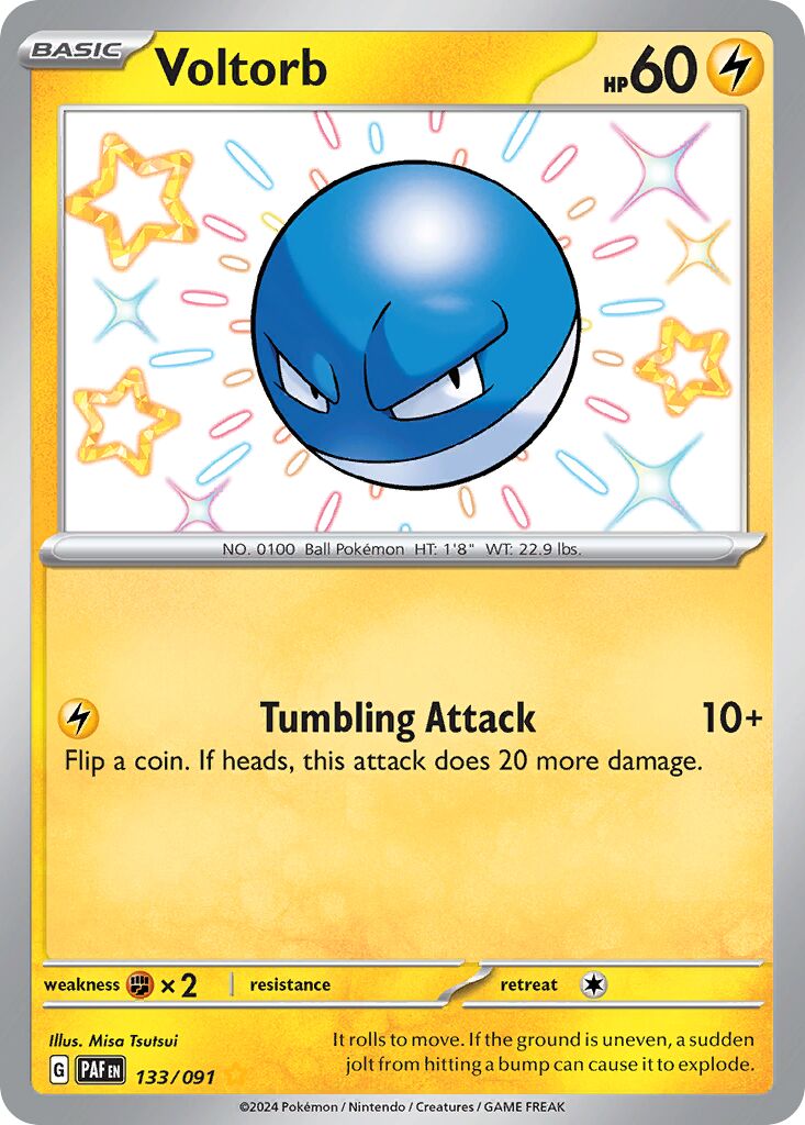 Voltorb 133/91 — Paldean Fates (English Pokémon TCG card)