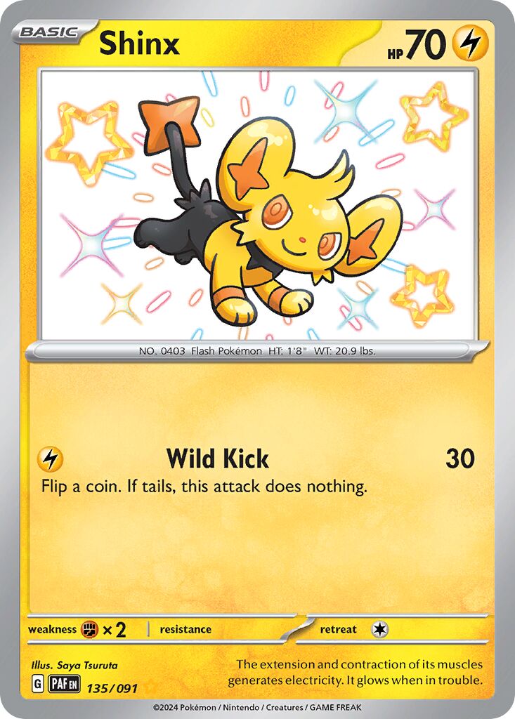 Shinx 135/91 — Paldean Fates (English Pokémon TCG card)