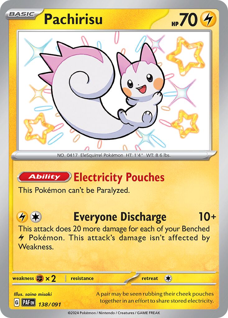 Pachirisu 138/91 — Paldean Fates (English Pokémon TCG card)