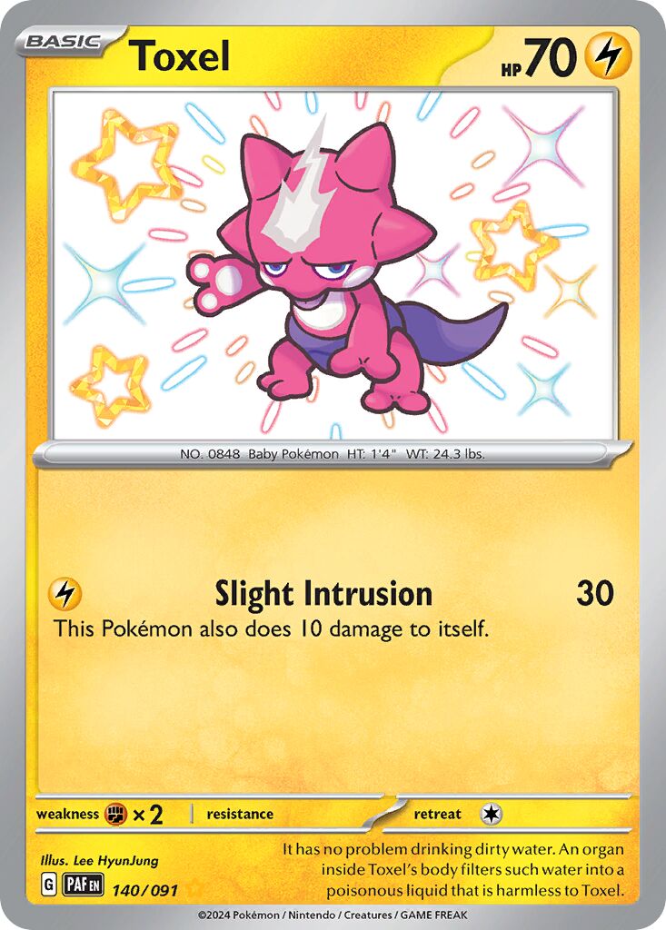 Toxel 140/91 — Paldean Fates (English Pokémon TCG card)