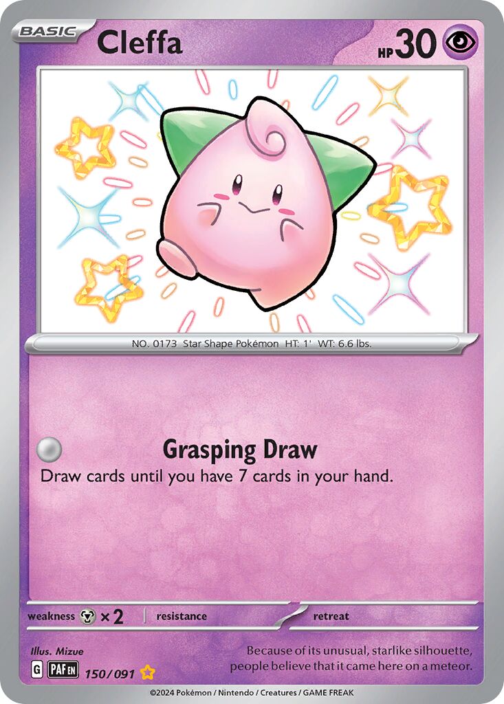 Cleffa 150/91 — Paldean Fates (English Pokémon TCG card)