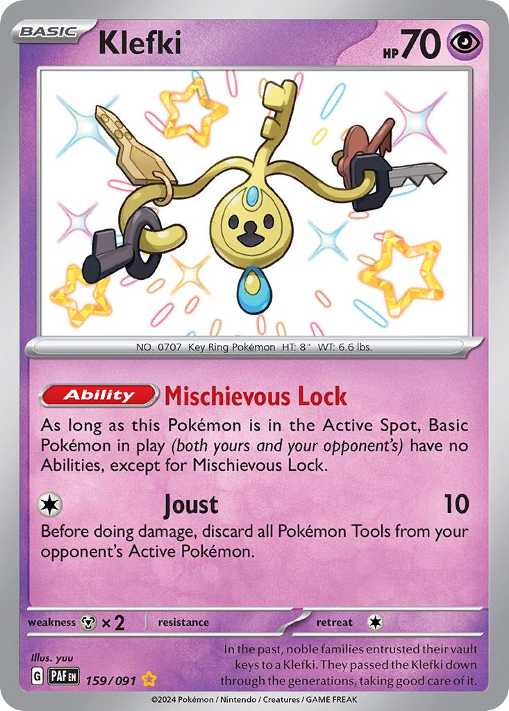 Klefki 159/91 — Paldean Fates (English Pokémon TCG card)