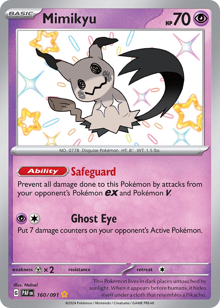 Mimikyu 160/91 — Paldean Fates (English Pokémon TCG card)