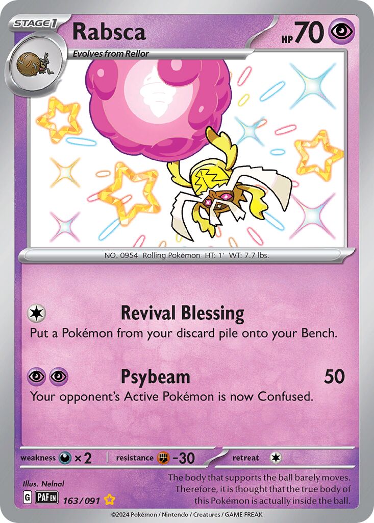 Rabsca 163/91 — Paldean Fates (English Pokémon TCG card)