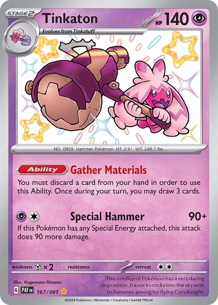 Tinkaton 167/91 — Paldean Fates (English Pokémon TCG card)