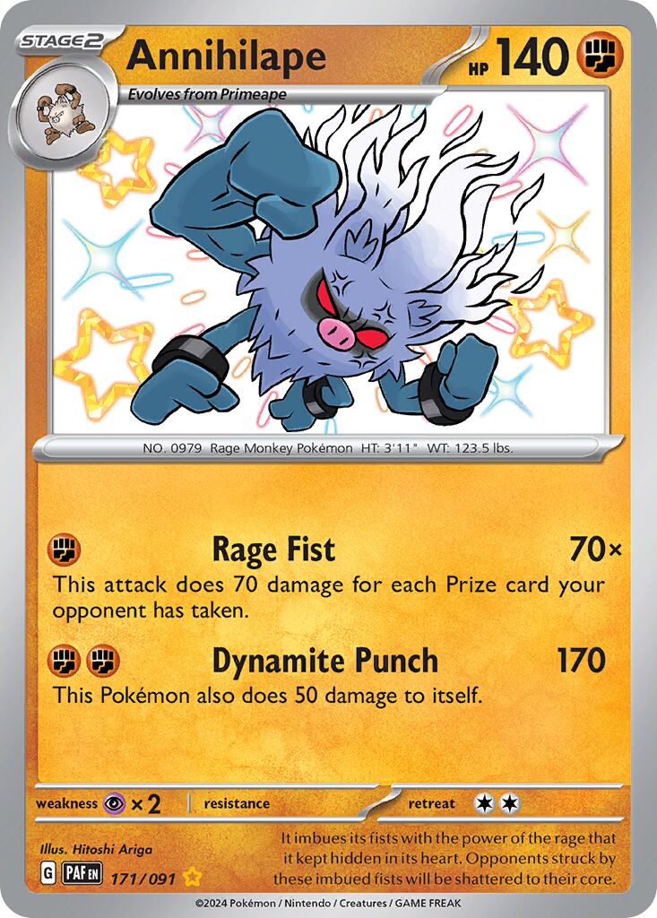 Annihilape 171/91 — Paldean Fates (English Pokémon TCG card)