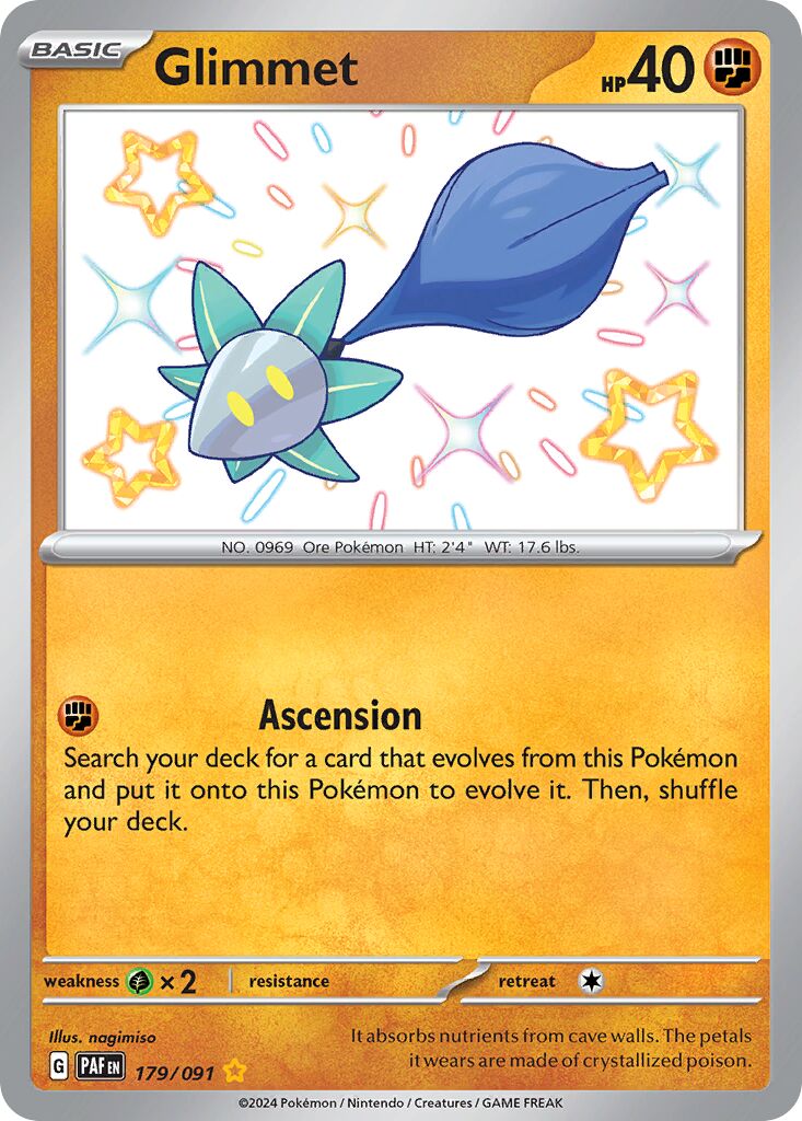 Glimmet 179/91 — Paldean Fates (English Pokémon TCG card)