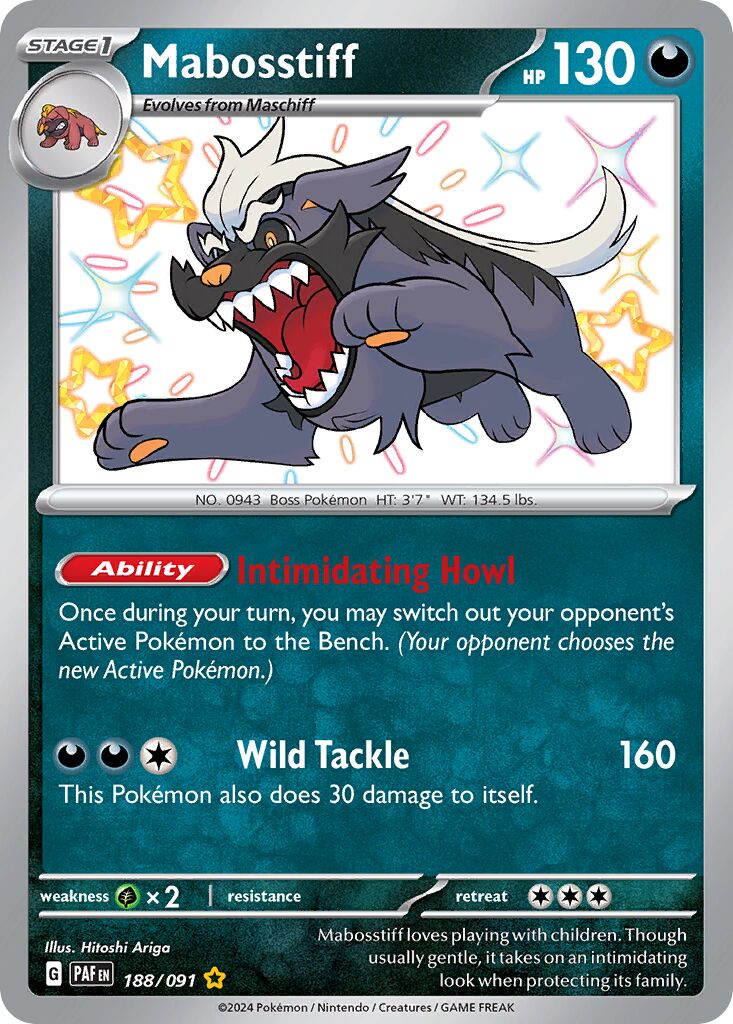 Mabosstiff 188/91 — Paldean Fates (English Pokémon TCG card)