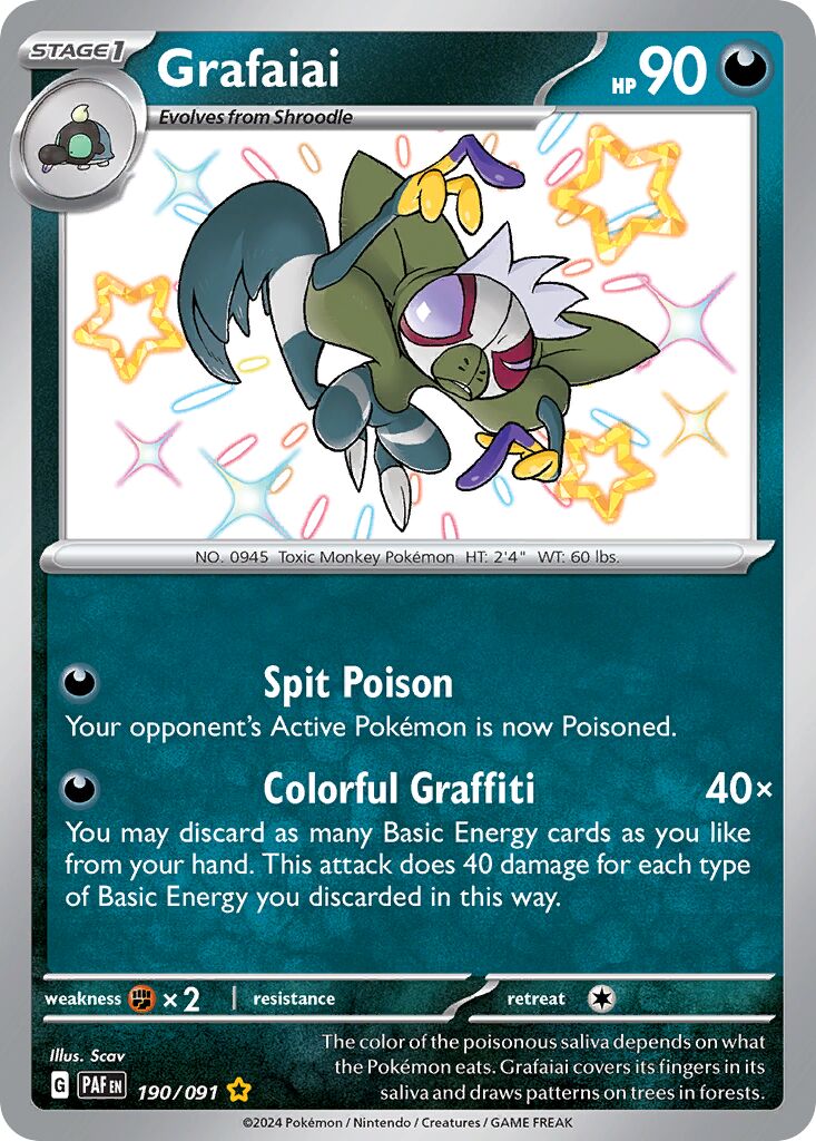 Grafaiai 190/91 — Paldean Fates (English Pokémon TCG card)