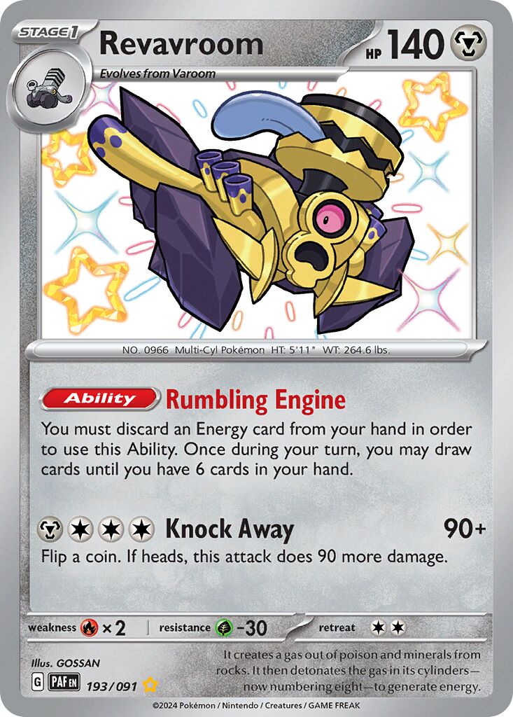 Revavroom 193/91 — Paldean Fates (English Pokémon TCG card)