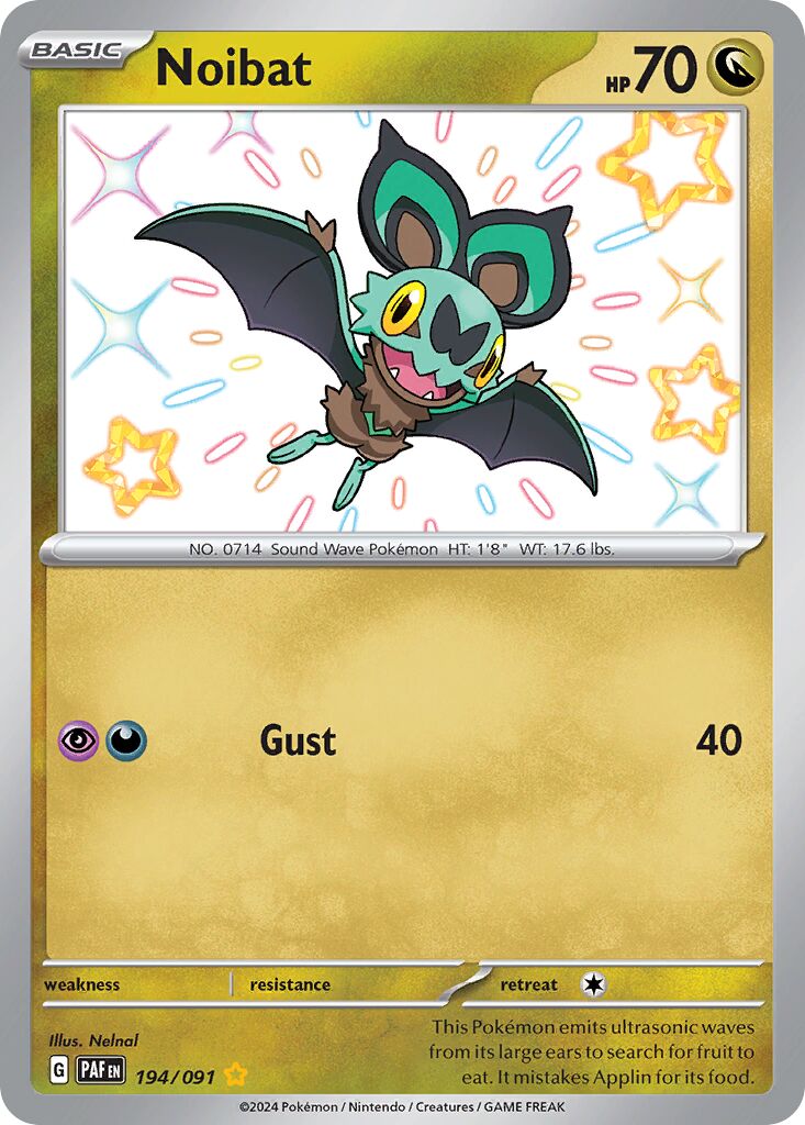 Noibat 194/91 — Paldean Fates (English Pokémon TCG card)