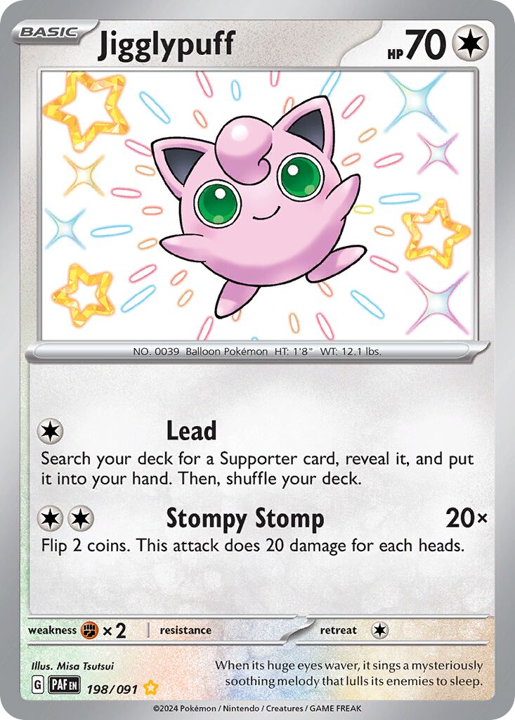 Jigglypuff 198/91 — Paldean Fates (English Pokémon TCG card)