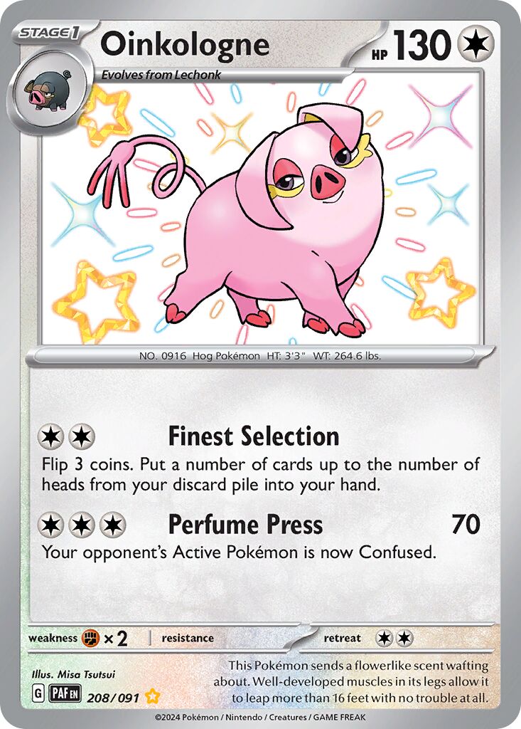 Oinkologne 208/91 — Paldean Fates (English Pokémon TCG card)