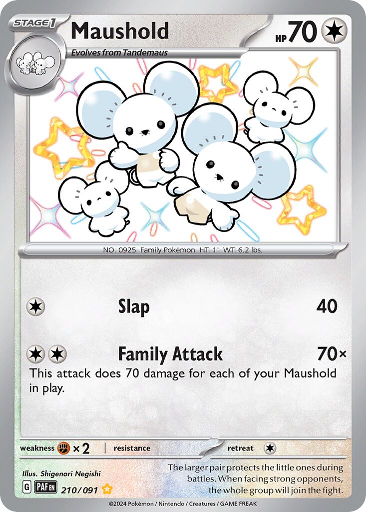 Maushold 210/91 — Paldean Fates (English Pokémon TCG card)