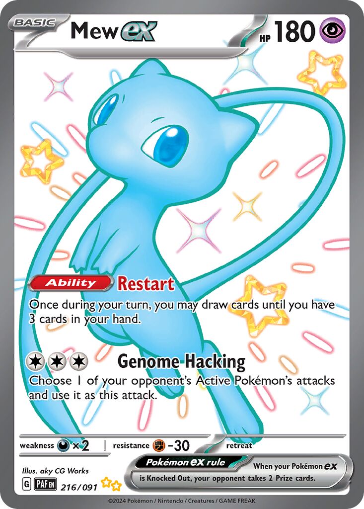 Mew ex 216/91 — Paldean Fates (English Pokémon TCG card)