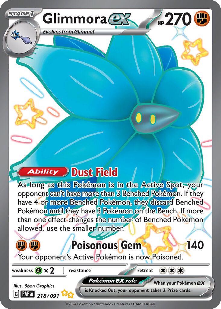 Glimmora ex 218/91 — Paldean Fates (English Pokémon TCG card)
