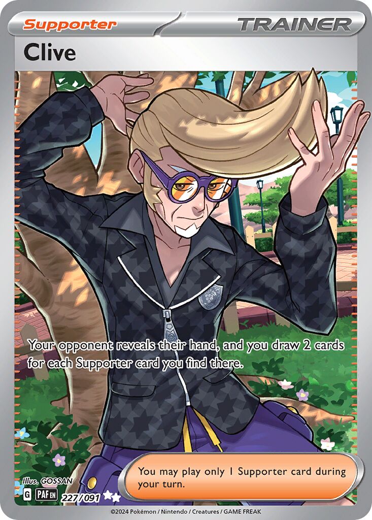 Clive 227/91 — Paldean Fates (English Pokémon TCG card)