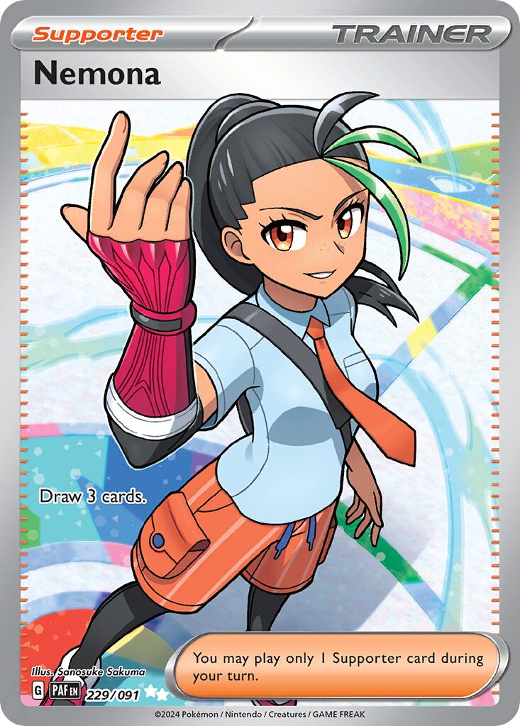 Nemona 229/91 — Paldean Fates (English Pokémon TCG card)