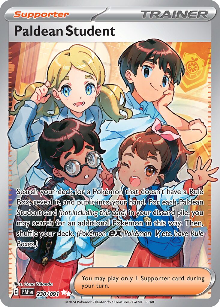 Paldean Student 230/91 — Paldean Fates (English Pokémon TCG card)