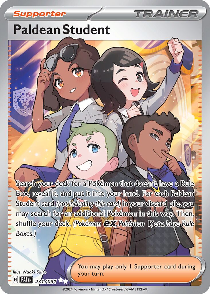 Paldean Student 231/91 — Paldean Fates (English Pokémon TCG card)