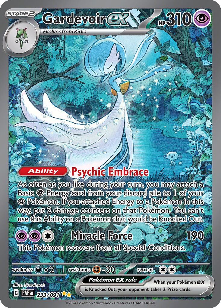 Gardevoir ex 233/91 — Paldean Fates (English Pokémon TCG card)