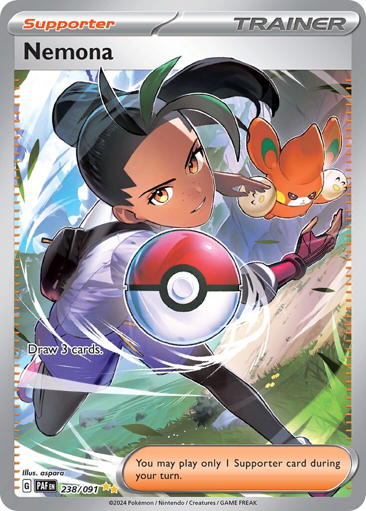 Nemona 238/91 — Paldean Fates (English Pokémon TCG card)