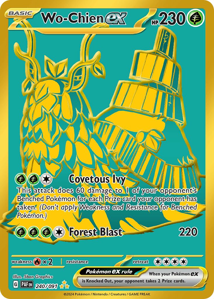 Wo-Chien ex 240/91 — Paldean Fates (English Pokémon TCG card)