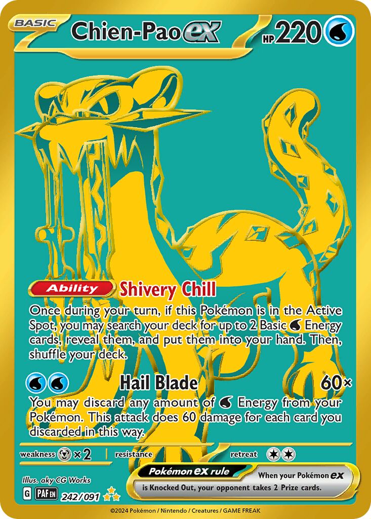 Chien-Pao ex 242/91 — Paldean Fates (English Pokémon TCG card)