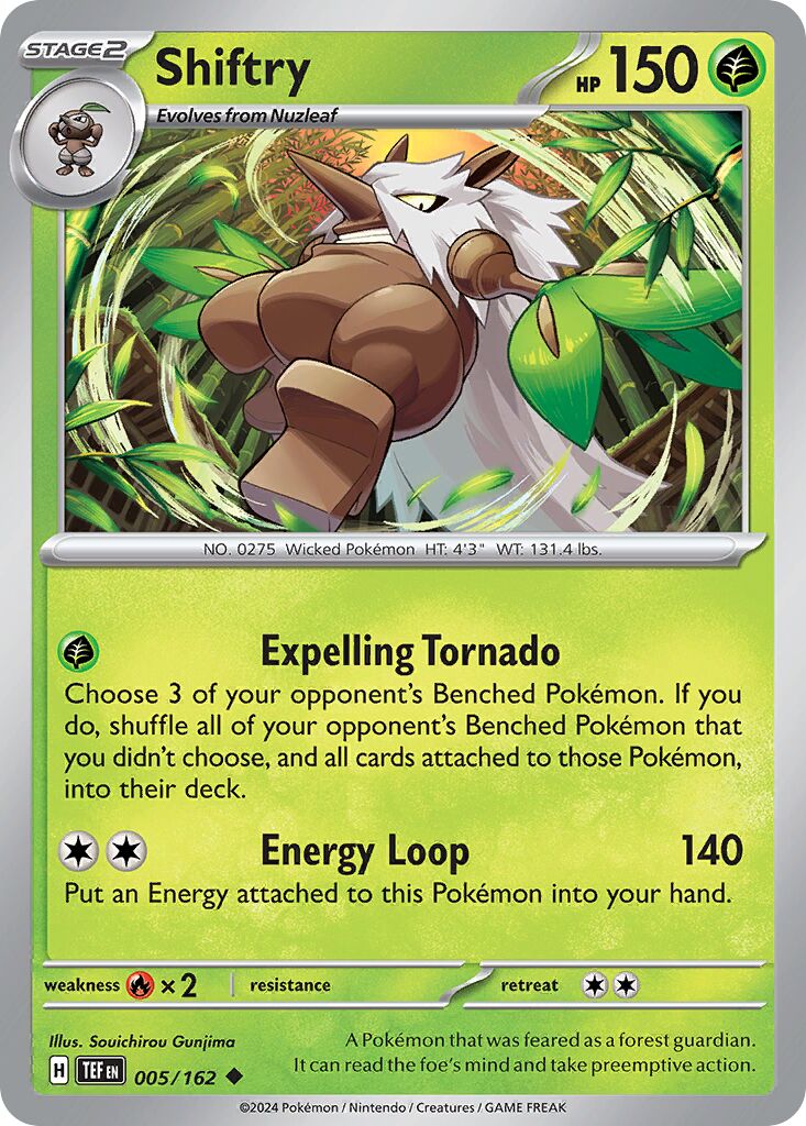 Shiftry 005/162 — Temporal Forces (English Pokémon TCG card)