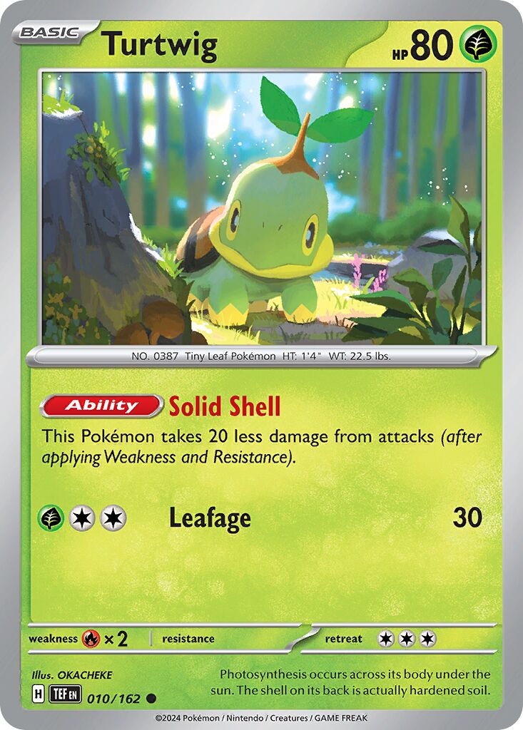 Turtwig 010/162 — Temporal Forces (English Pokémon TCG card)