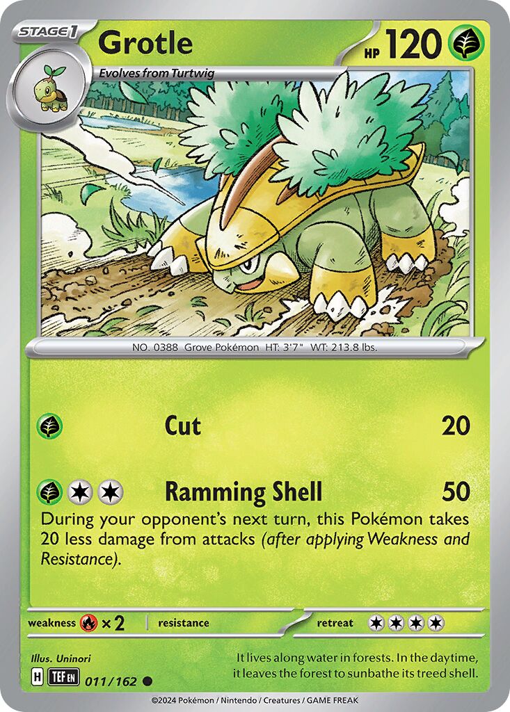 Grotle 011/162 — Temporal Forces (English Pokémon TCG card)