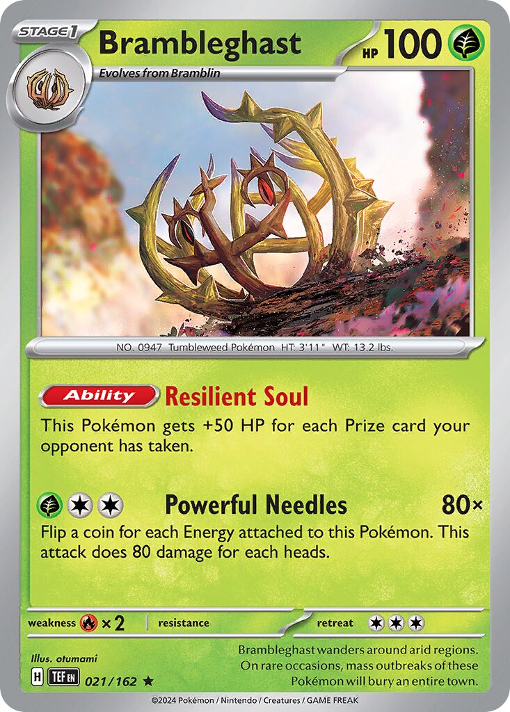 Brambleghast 021/162 — Temporal Forces (English Pokémon TCG card)