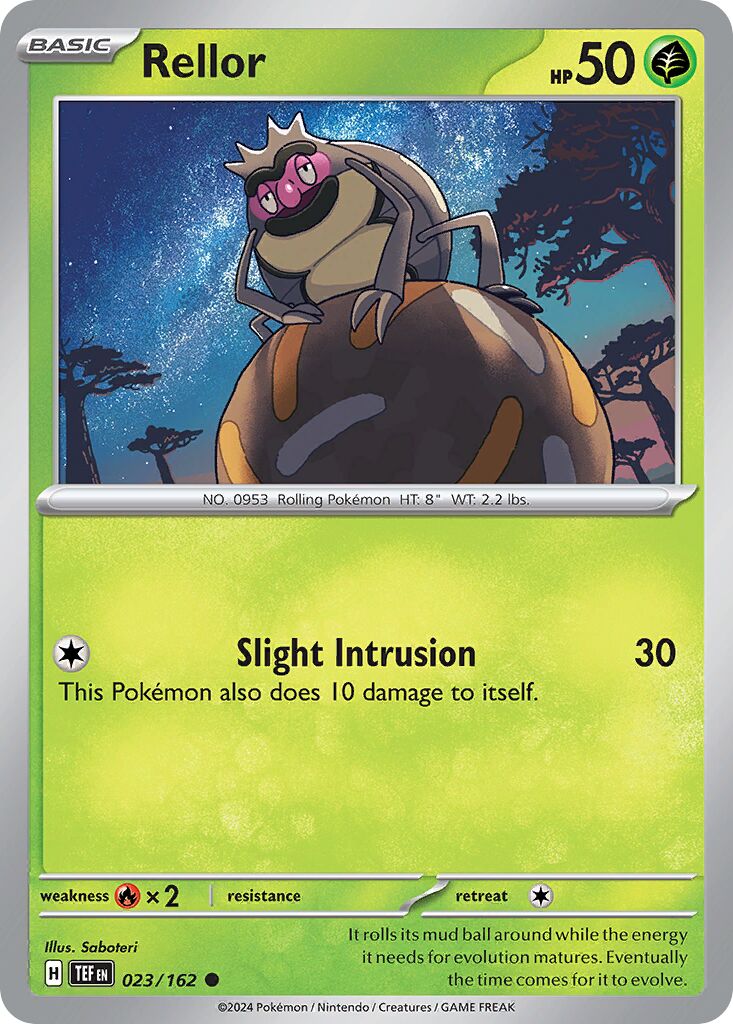 Rellor 023/162 — Temporal Forces (English Pokémon TCG card)