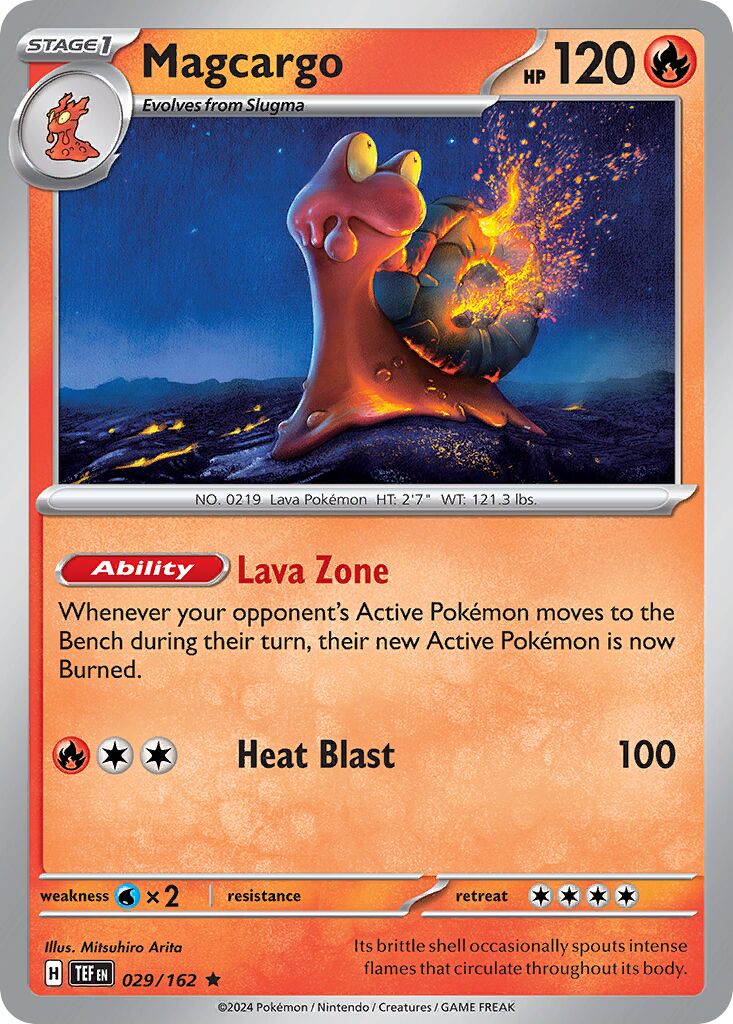 Magcargo 029/162 — Temporal Forces (English Pokémon TCG card)