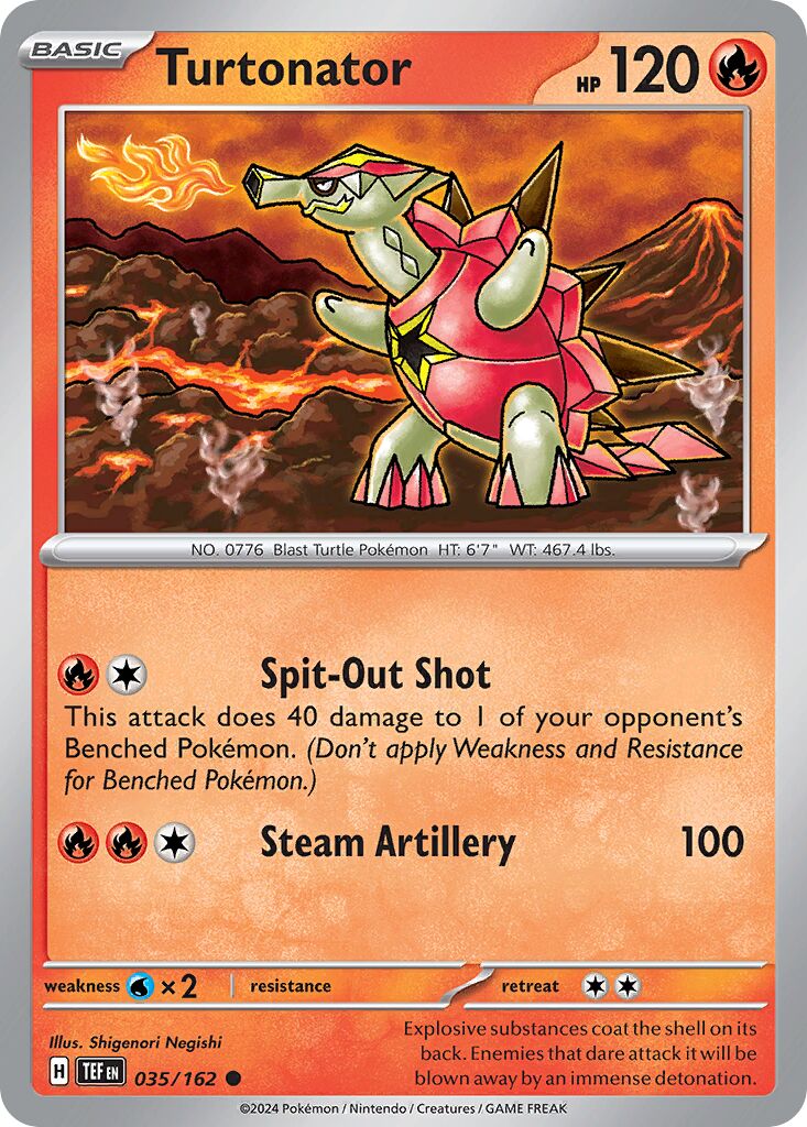 Turtonator 035/162 — Temporal Forces (English Pokémon TCG card)