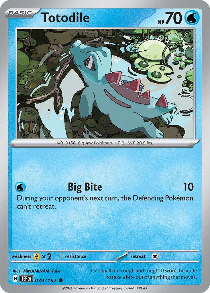 Totodile 039/162 — Temporal Forces (English Pokémon TCG card)