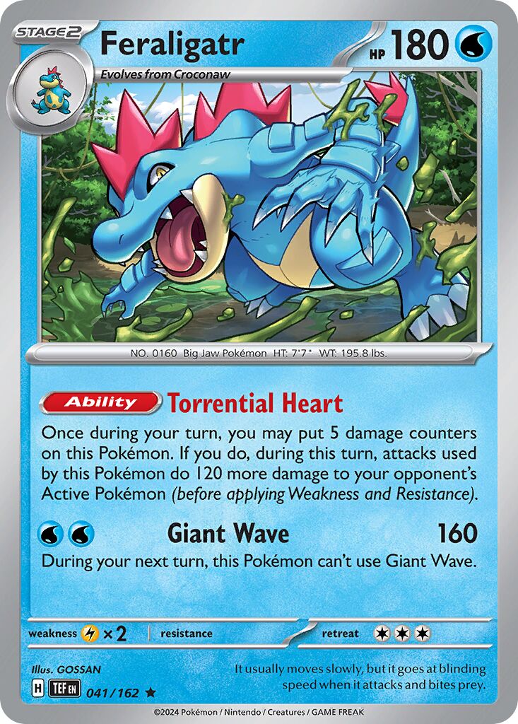 Feraligatr 041/162 — Temporal Forces (English Pokémon TCG card)