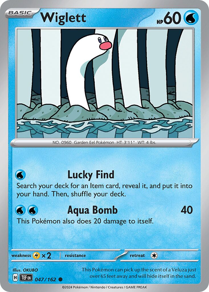 Wiglett 047/162 — Temporal Forces (English Pokémon TCG card)
