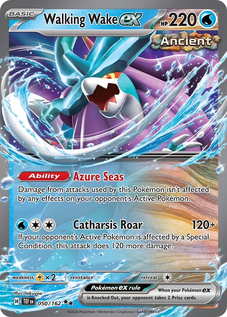Walking Wake ex 050/162 — Temporal Forces (English Pokémon TCG card)