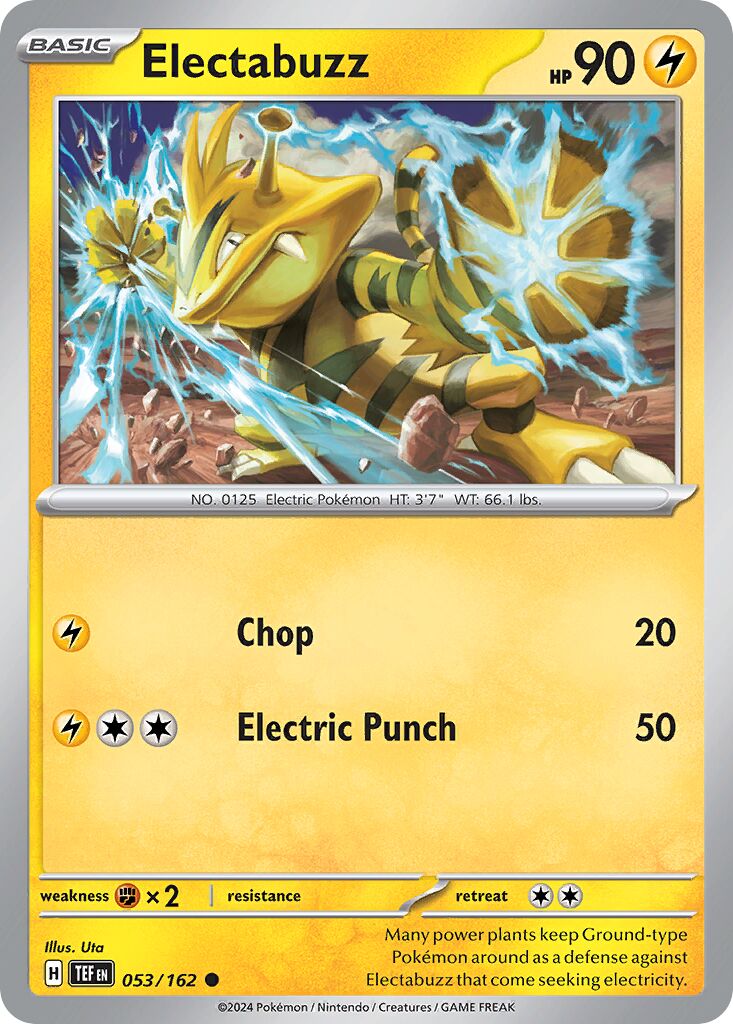 Electabuzz 053/162 — Temporal Forces (English Pokémon TCG card)