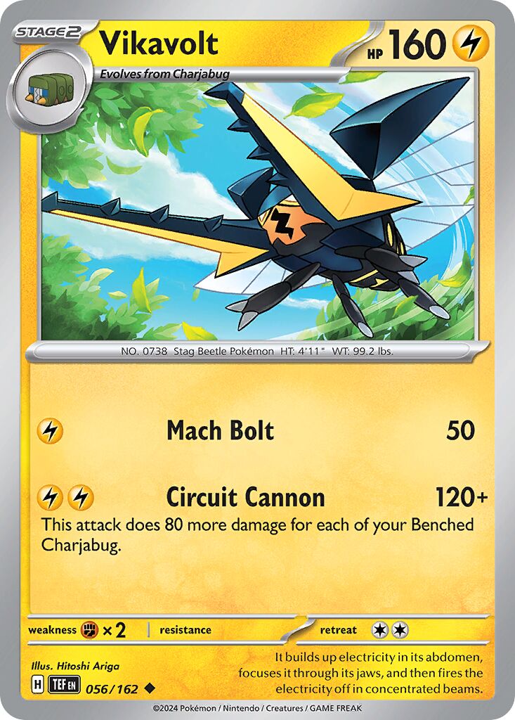 Vikavolt 056/162 — Temporal Forces (English Pokémon TCG card)