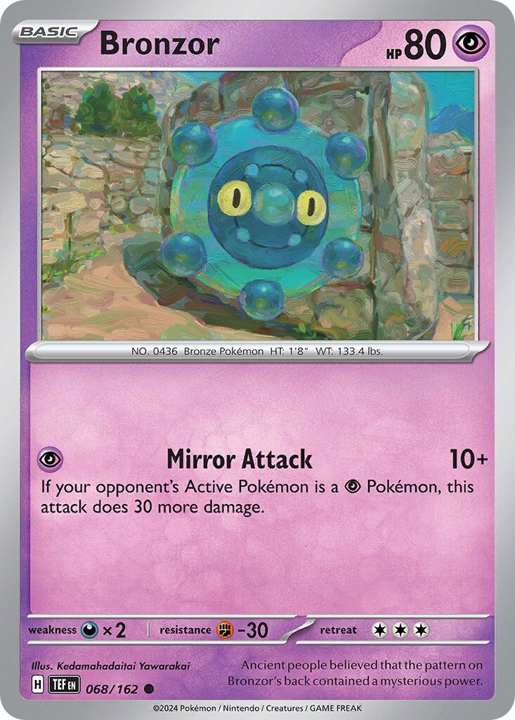 Bronzor 068/162 — Temporal Forces (English Pokémon TCG card)