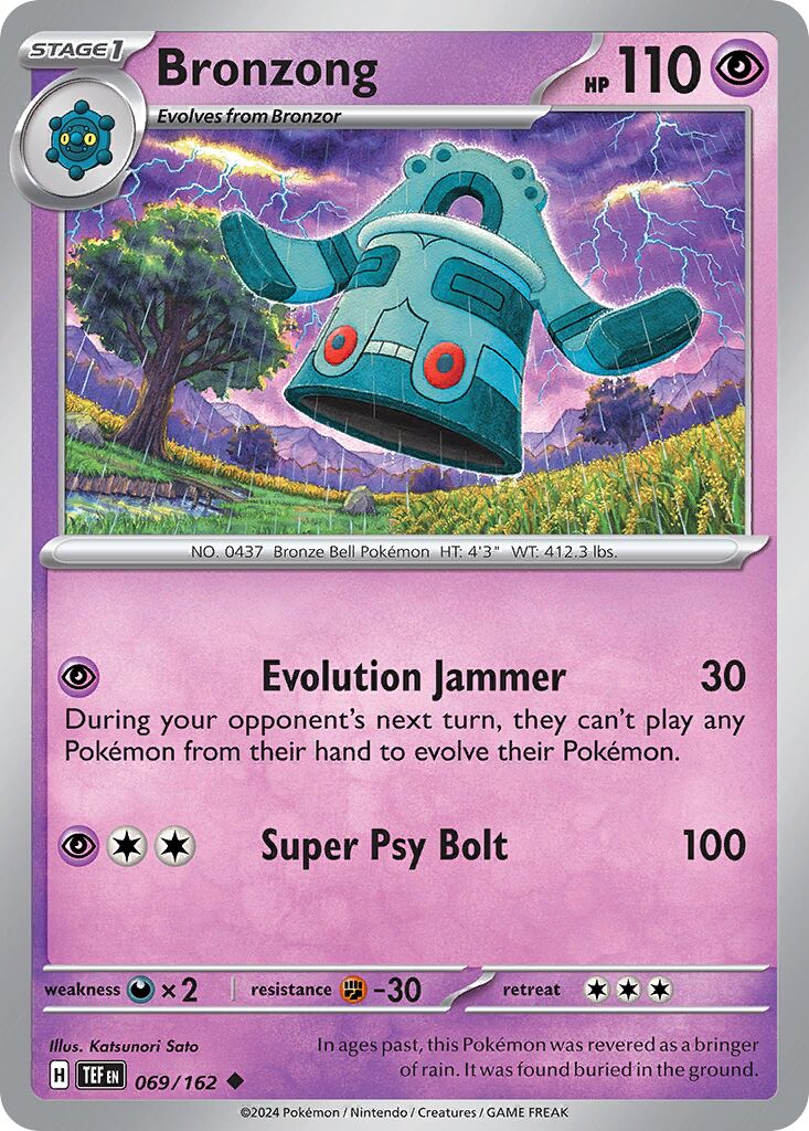 Bronzong 069/162 — Temporal Forces (English Pokémon TCG card)