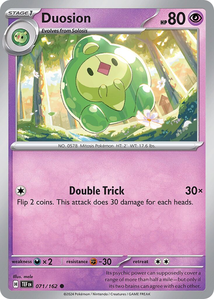 Duosion 071/162 — Temporal Forces (English Pokémon TCG card)