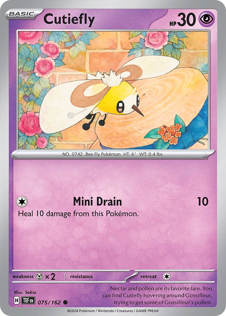 Cutiefly 075/162 — Temporal Forces (English Pokémon TCG card)