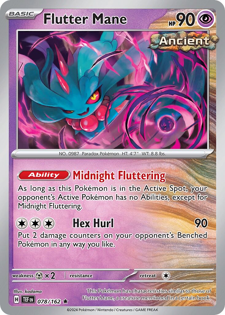 Flutter Mane 078/162 — Temporal Forces (English Pokémon TCG card)